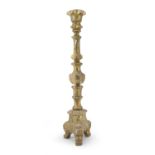 CANDLESTICK IN GILTWOOD NAPLES 18th CENTURY