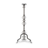 WROUGHT IRON FLOOR CANDLESTICK 18TH CENTURY