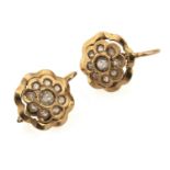 GOLD EARRINGS WITH WHITE SAPPHIRES