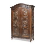 WALNUT WARDROBE PIEDMONT LATE 19TH CENTURY