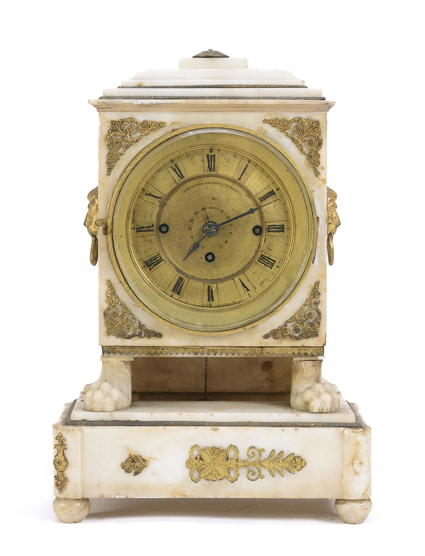 ALABASTER CLOCK EMPIRE PERIOD