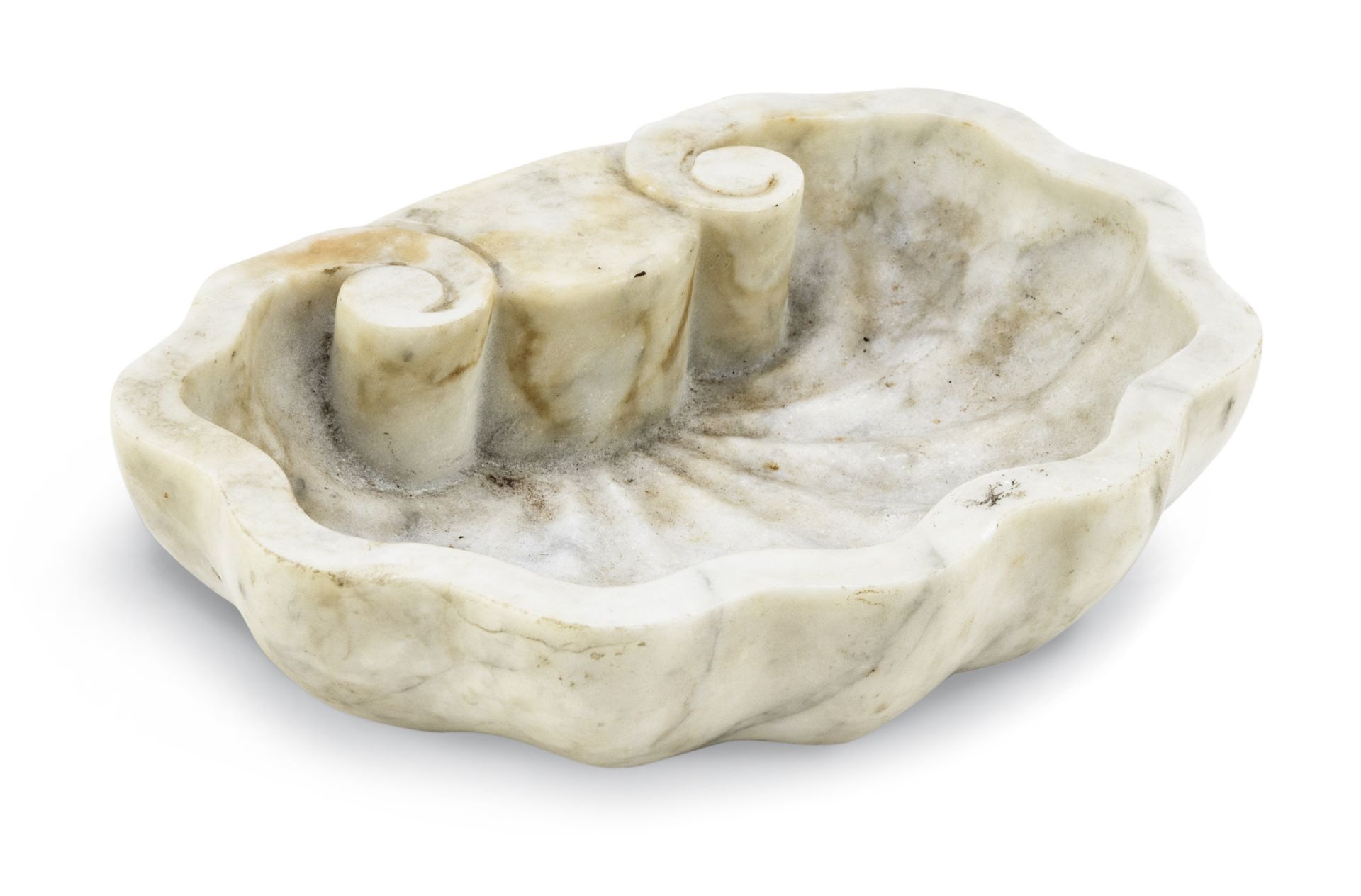 SMALL STOUP IN WHITE MARBLE 19th CENTURY