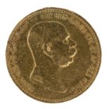 COIN OF TEN CROWNS AUSTRIA FRANZ JOSEPH I 1909