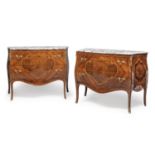 BEAUTIFUL PAIR OF PURPLE EBONY COMMODES GENOA 19th CENTURY