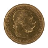 COIN OF TEN CROWNS AUSTRIA FRANZ JOSEPH I 1905
