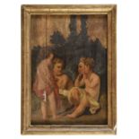 FOUR ITALIAN OIL PAINTINGS 19TH CENTURY