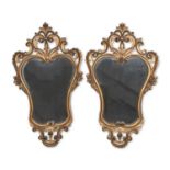 BEAUTIFUL PAIR OF GILTWOOD MIRRORS 19th CENTURY