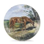 PAINTED CERAMIC PLATE EARLY 20TH CENTURY