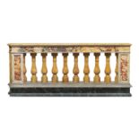 BALUSTRADE IN LACQUERED WOOD ANCIENT ELEMENTS