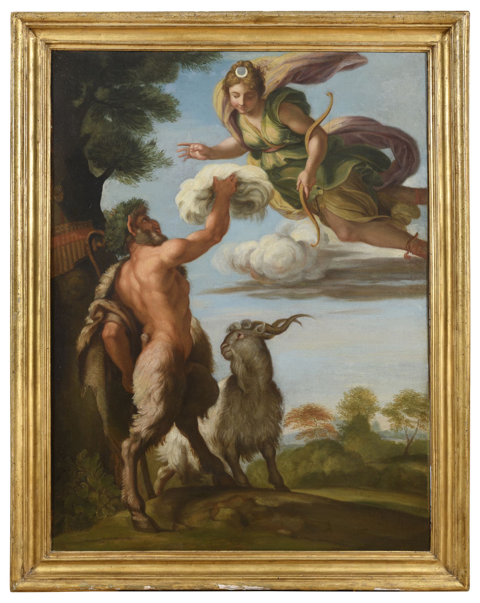 PAIR OF ROMAN OIL PAINTINGS 17th CENTURY - Image 2 of 2