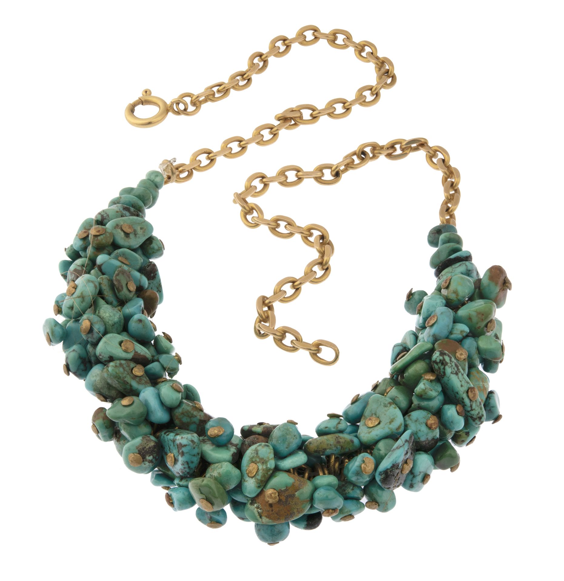 GILDED NECKLACE WITH TURQUOISE