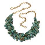 GILDED NECKLACE WITH TURQUOISE