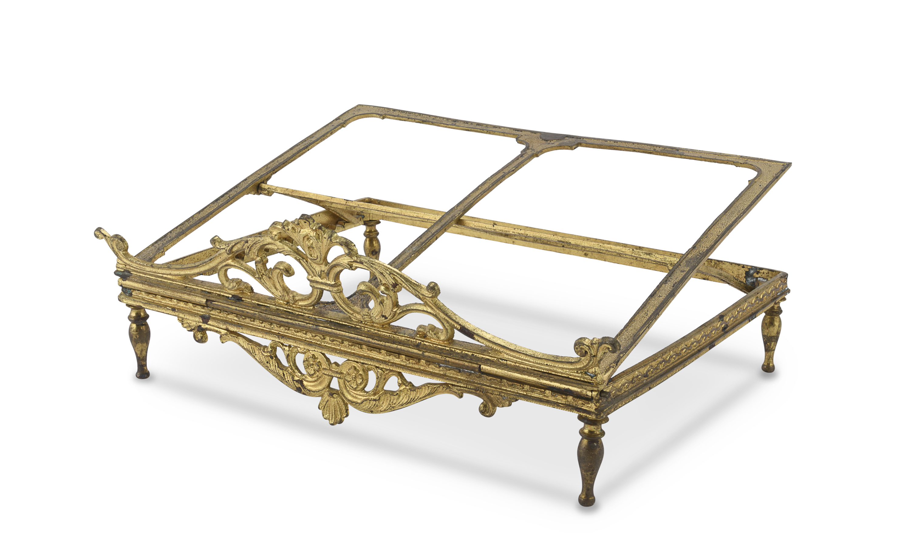SMALL GILDED BRONZE BOOKREST EARLY 19th CENTURY