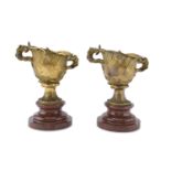 PAIR OF BRONZE JARS PROBABLY 19th CENTURY FRANCE