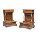 PAIR OF WALNUT KNEELERS CENTRAL ITALY 18th CENTURY