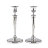 PAIR OF SILVER CANDLESTICKS MILAN 1830 ca.