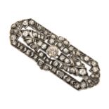 ART DECÒ STYLE PLATINUM BROOCH WITH DIAMONDS