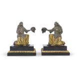 PAIR OF BRONZE BOOKENDS NEOCLASSIC PERIOD