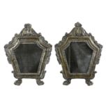 PAIR OF SILVER-PLATED MIRRORS VENETO 18th CENTURY