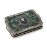 BOX WITH MALACHITE EARLY 20TH CENTURY