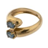 GOLD CONTRAIRE RING WITH TOPAZ