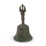 A TIBETAN BRONZE BELL 20TH CENTURY