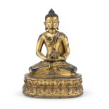 A TIBETAN BRONZE SCULPTURE LATE 17TH EARLY 18TH CENTURY