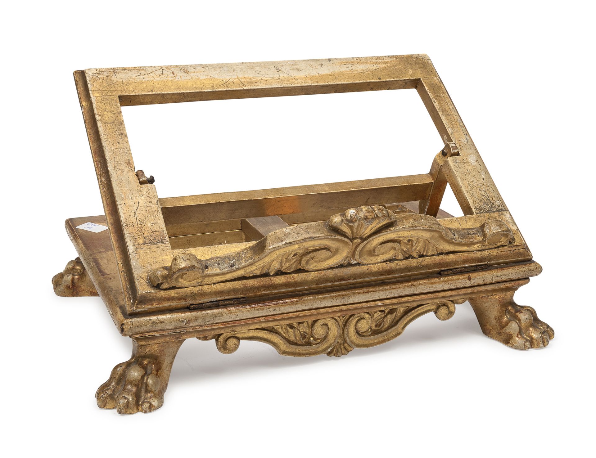 BOOKREST IN GILTWOOD LATE 18th CENTURY