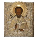 RUSSIAN SCHOOL TEMPERA ICON 19TH CENTURY