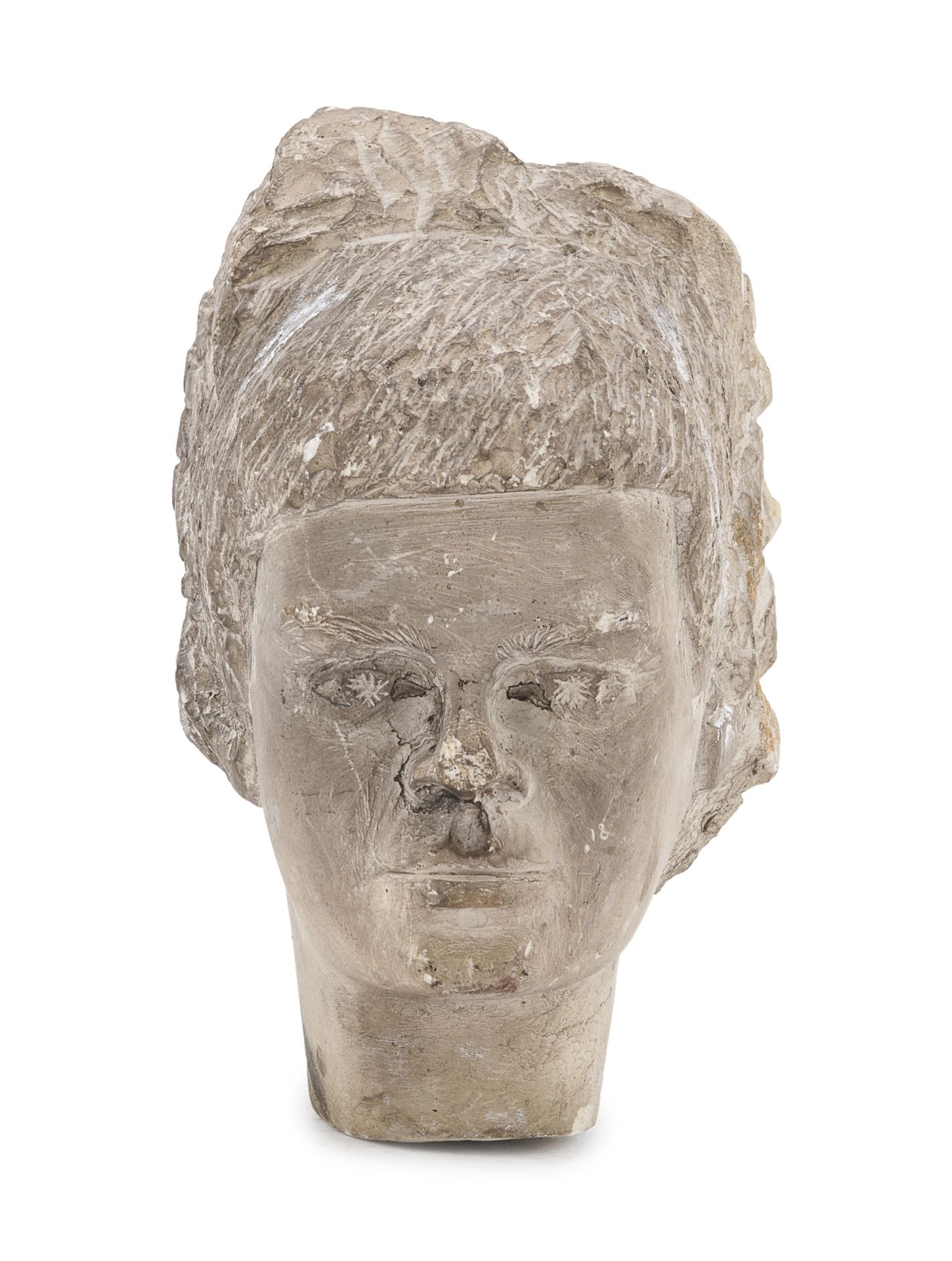 DOUBLE-FACED HEAD IN WHITE MARBLE EARLY 20TH CENTURY - Bild 2 aus 3