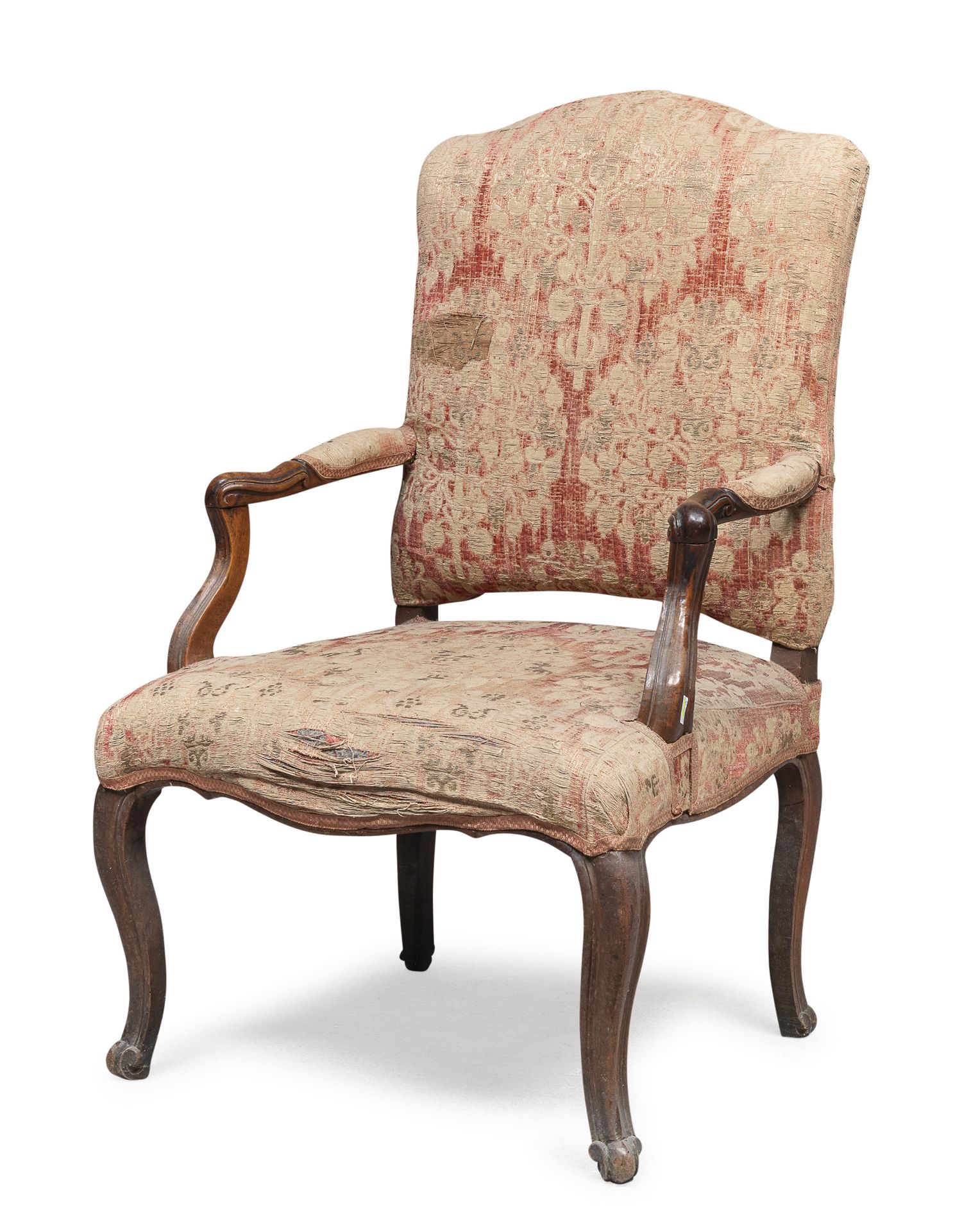 WALNUT ARMCHAIR LOMBARDY 18th CENTURY