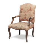 WALNUT ARMCHAIR LOMBARDY 18th CENTURY