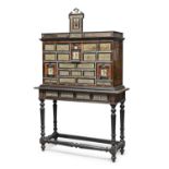 BEAUTIFUL INLAID COIN CABINET 18TH CENTURY FLANDERS