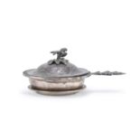 SILVER STRAINER WITH SAUCER ITALY 1944/1968