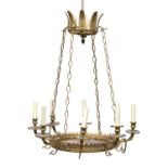 BEAUTIFUL GILT BRONZE CHANDELIER 19TH CENTURY