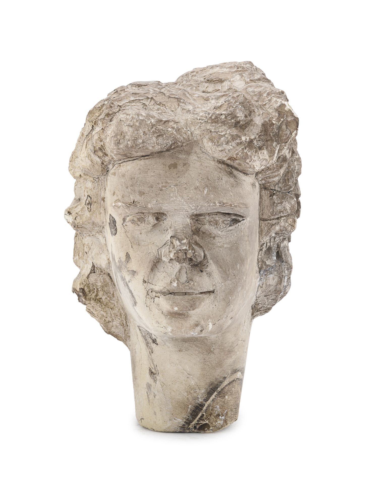 DOUBLE-FACED HEAD IN WHITE MARBLE EARLY 20TH CENTURY - Image 3 of 3