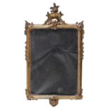 SMALL MIRROR IN GILTWOOD PROBABLY NAPLES 18TH CENTURY