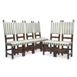 SIX CHAIRS IN WALNUT RENAISSANCE STYLE