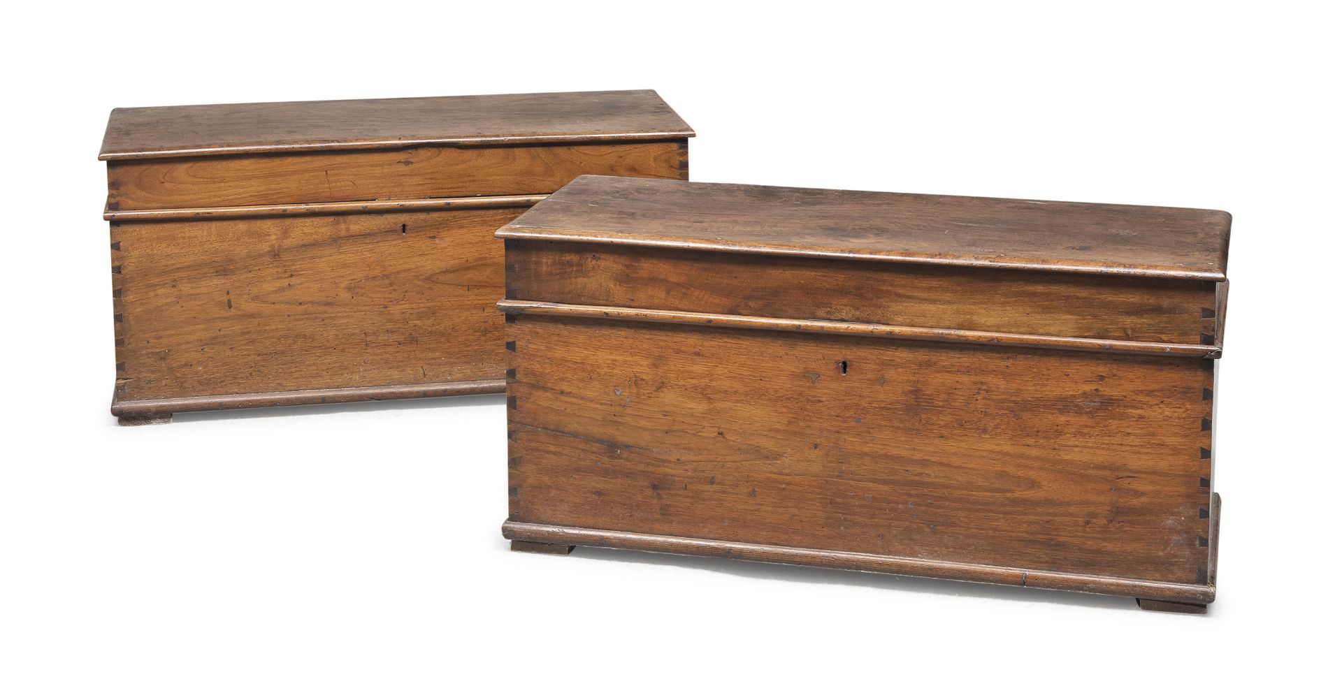 PAIR OF SMALL WALNUT CHESTS LATE 18th CENTURY