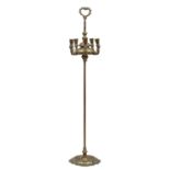 TALL FLOOR OIL LAMP IN BRASS EARLY 20TH CENTURY