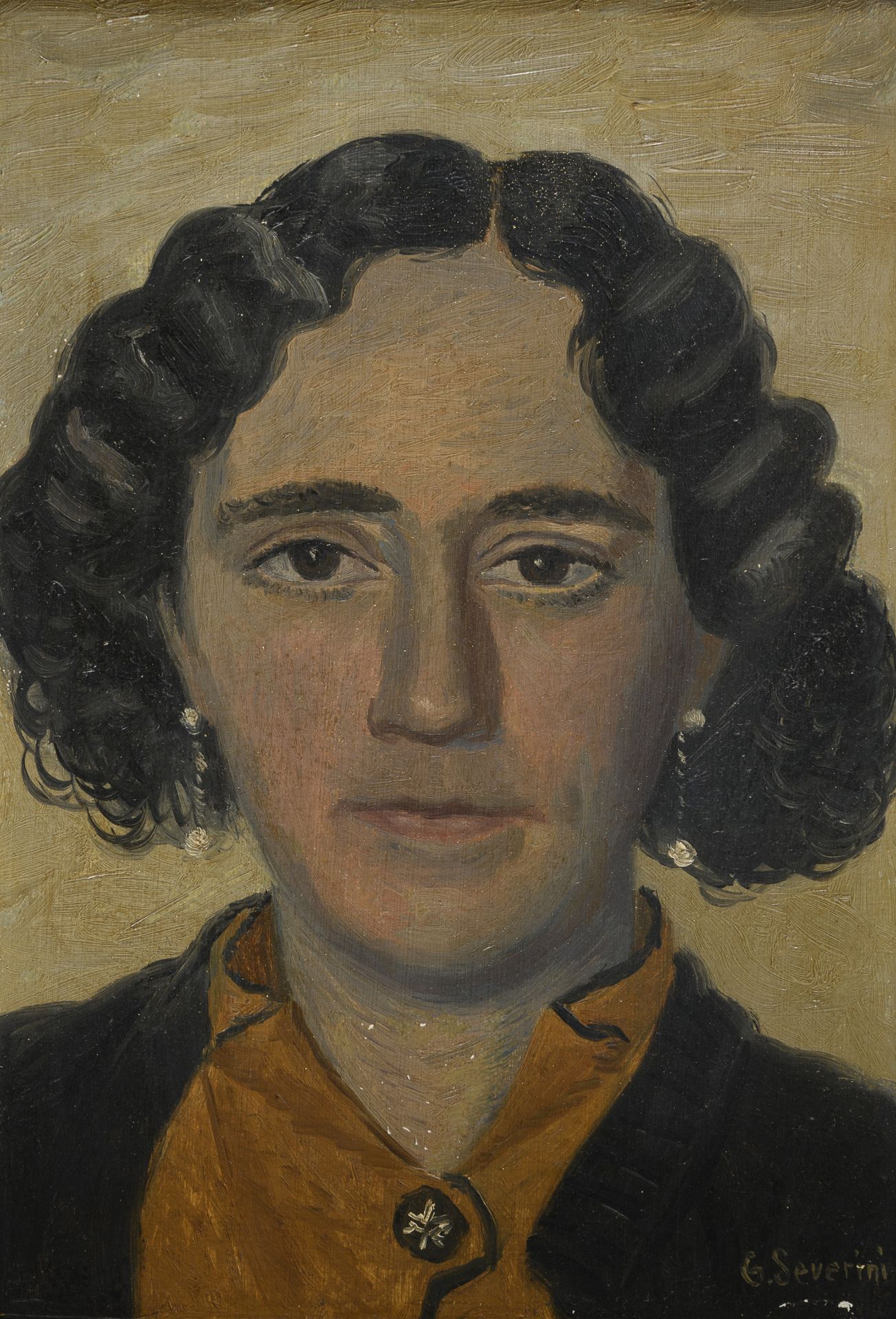 OIL PORTRAIT OF MARINA SEVERINI BY GINO SEVERINI 1939/1940