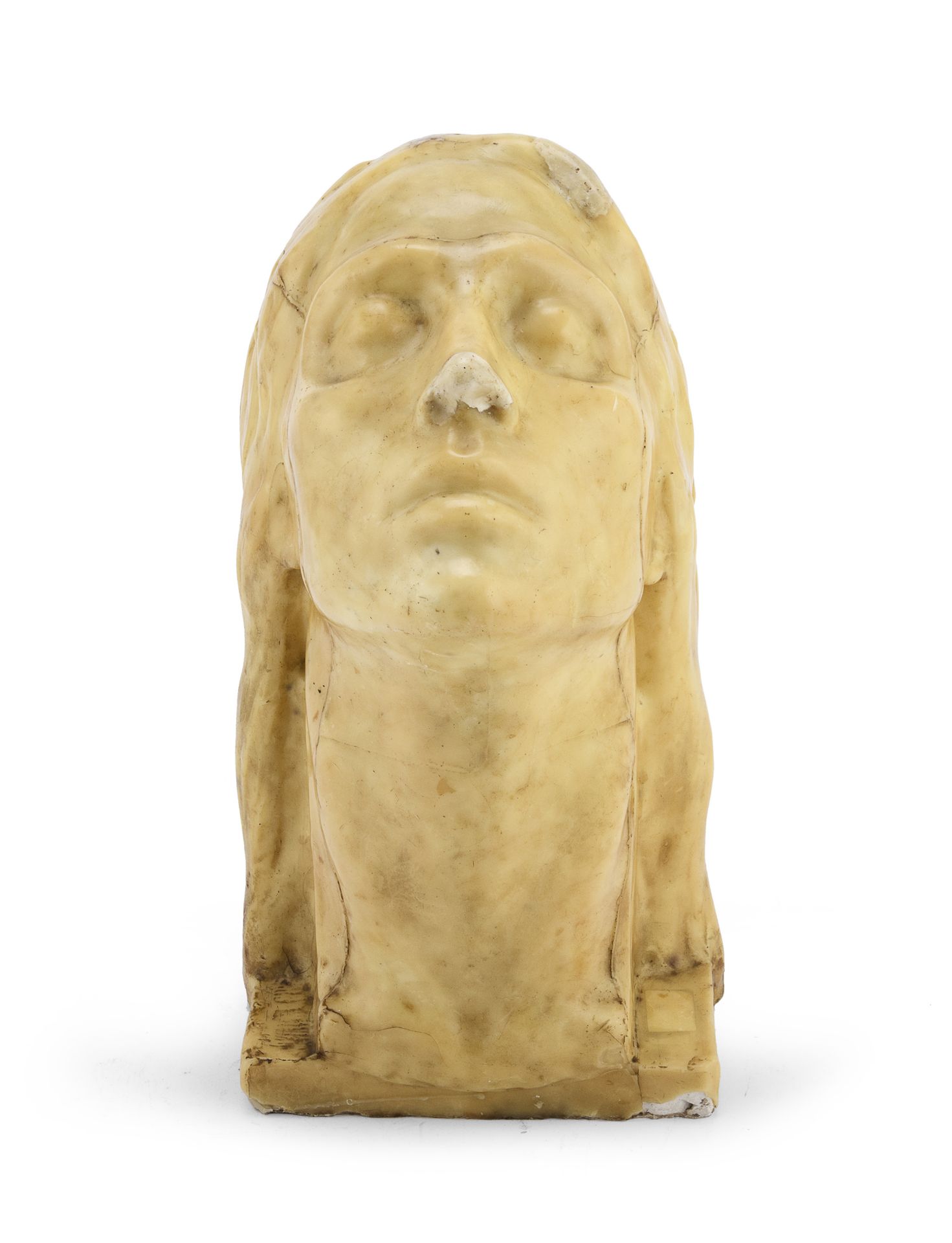 WOMAN'S HEAD IN PLASTER AND WAX 20TH CENTURY - Image 2 of 2