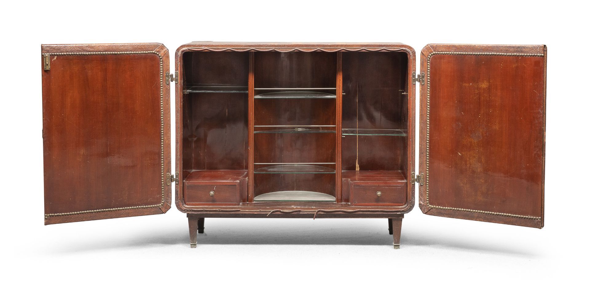 SIDEBOARD IN MAHOGANY AND LEATHER 1930 ca. - Image 2 of 2