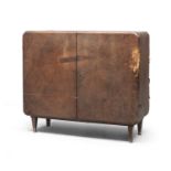 SIDEBOARD IN MAHOGANY AND LEATHER 1930 ca.