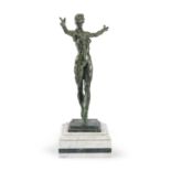 BRONZE DANCER SCULPTURE BY FRANCESCO MESSINA 1969