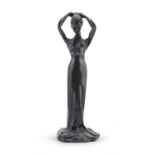 BRONZE GIRL SCULPTURE ATT. TO PAOLO TROUBETZKOY