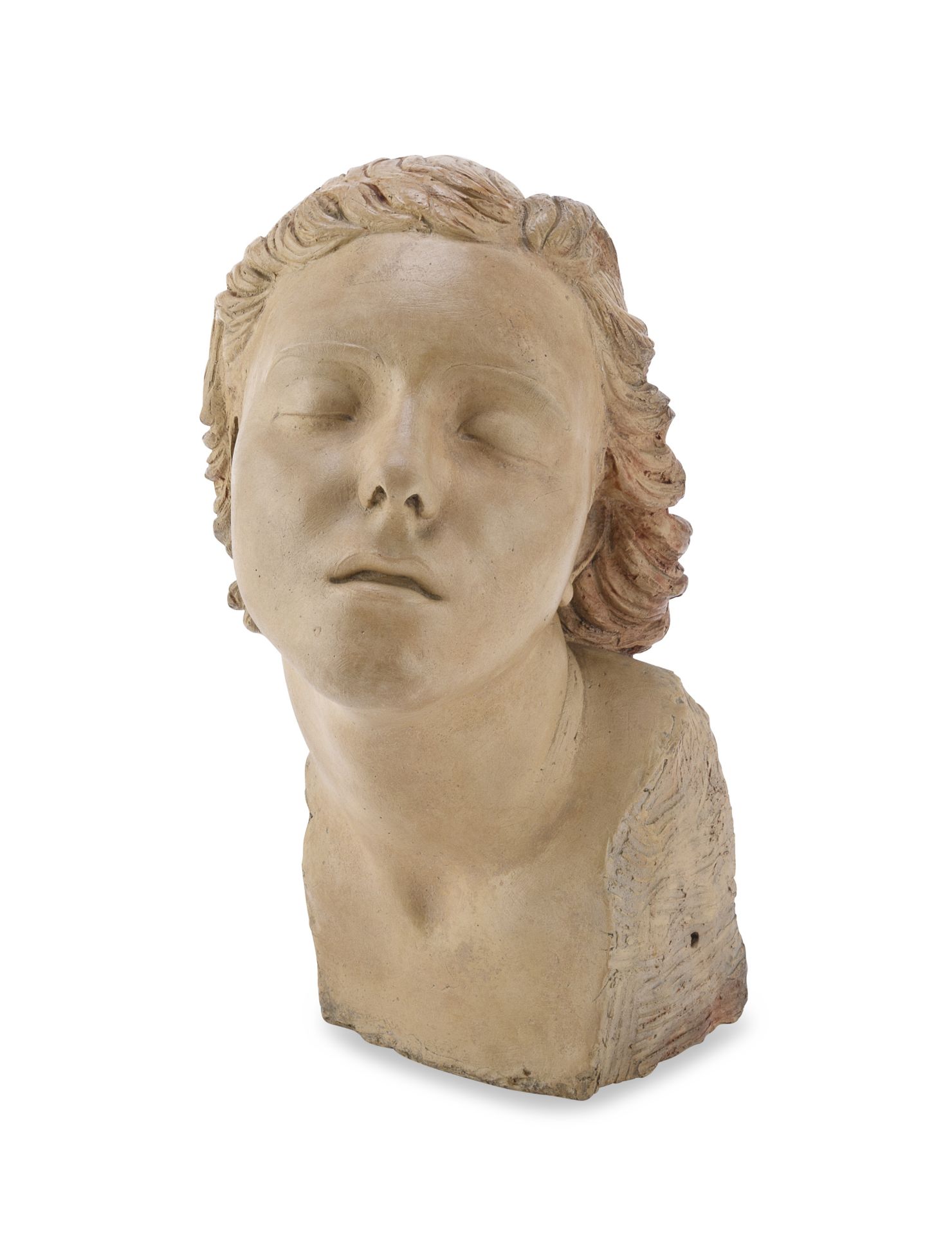 TERRACOTTA BUST OF A WOMAN IN BY ATTILIO TORRESINI 1929