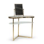 GLASS AND BRASS DRESSING TABLE 1980s
