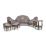 LACQUERED WOOD LIVING ROOM SET FRANCE DECÒ PERIOD
