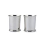 PAIR OF SILVER BEAKERS LONDON MARK 1936